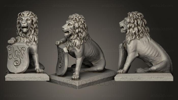 Figurines lions tigers sphinxes (STKL_0114) 3D model for CNC machine